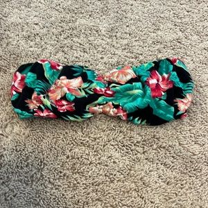 Forever 21 cotton floral elastic band tube top size medium